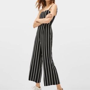 vertical striped jumpsuit